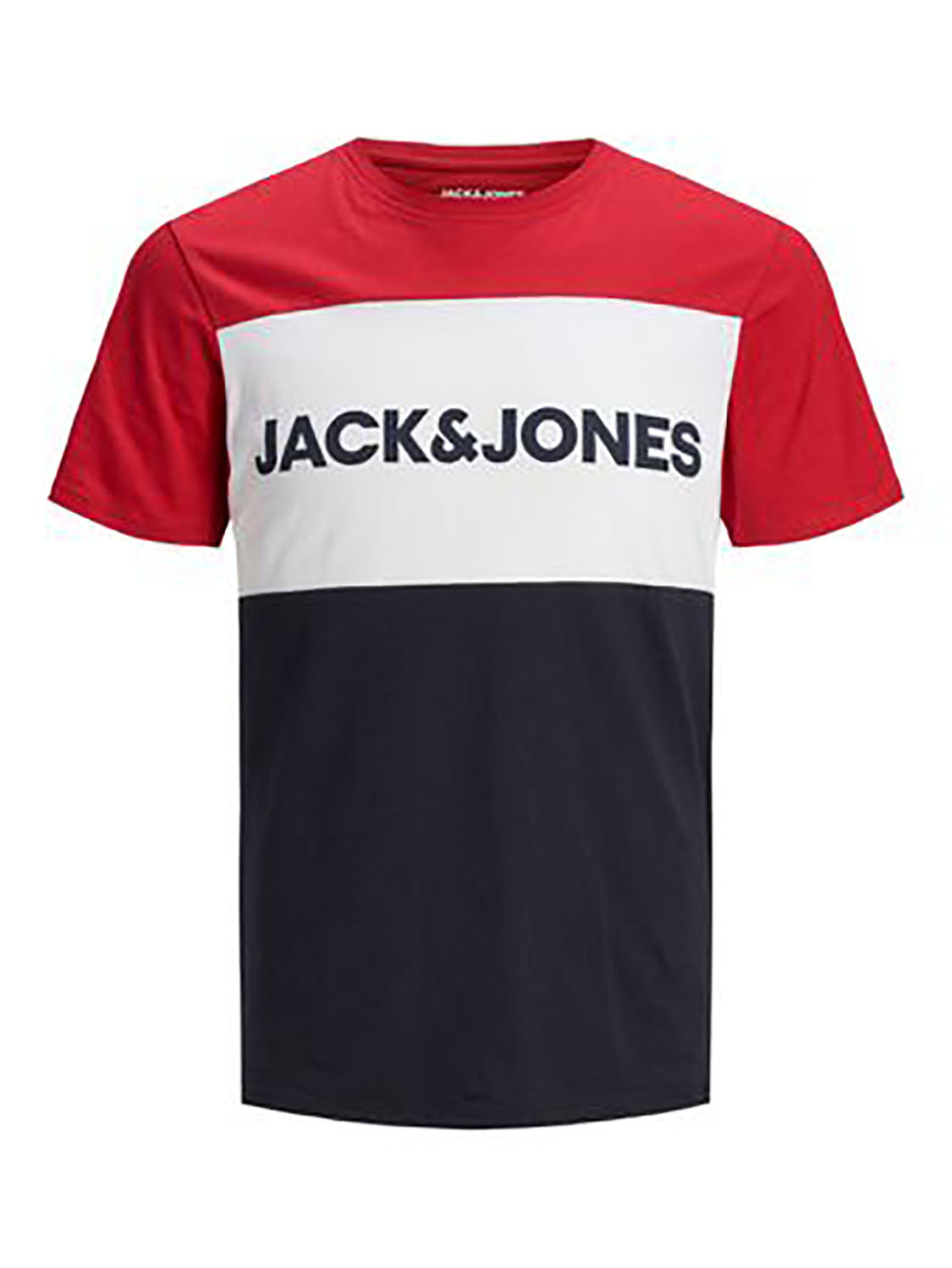 JACK & JONES - Übergröße / PlusSize - Herren T-Shirt -4XL bis 8XL - JJELOGO BLOCKING TEE